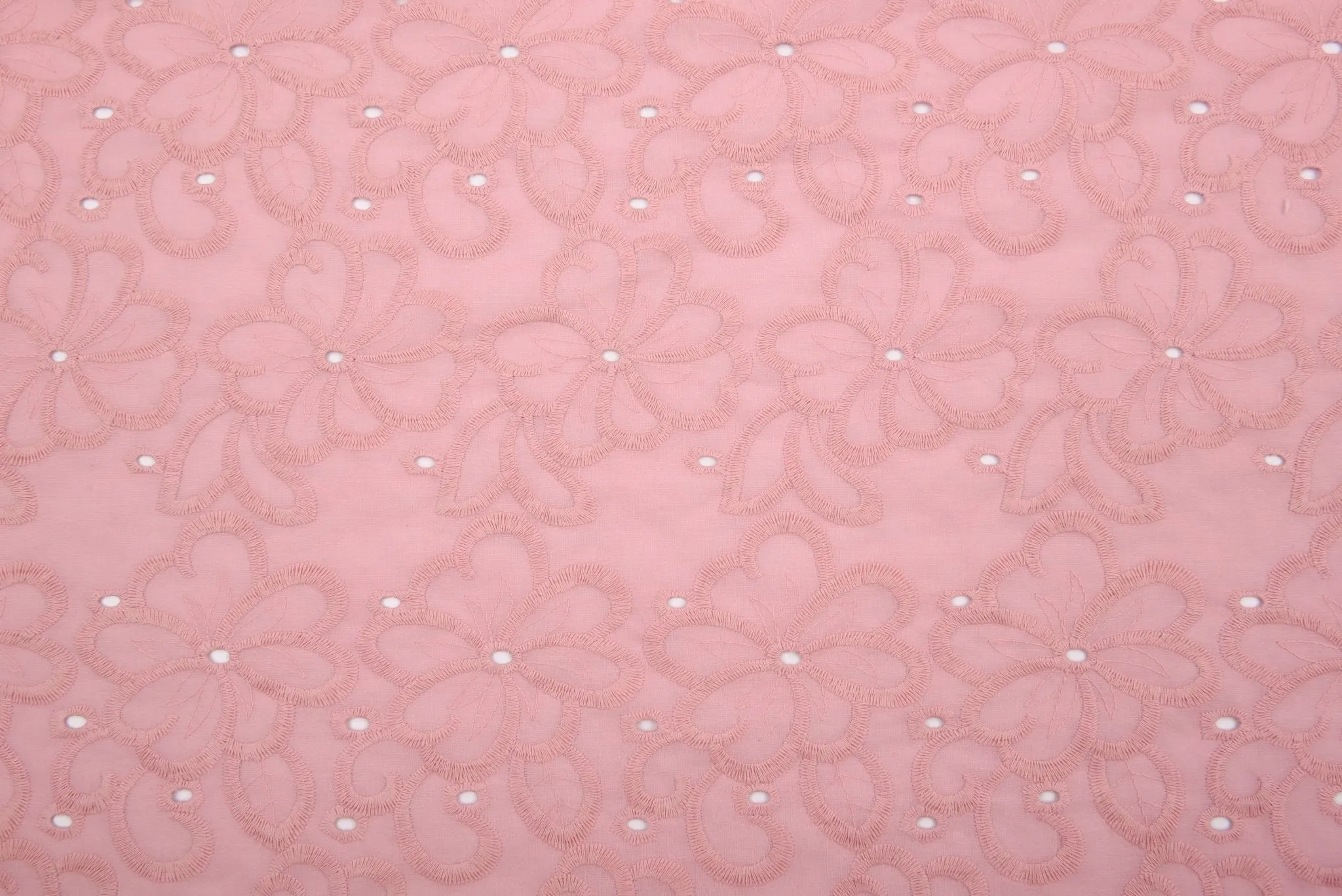 100 % Cotton Lawn Whispering Petals Eyelet Embroidery Fabric