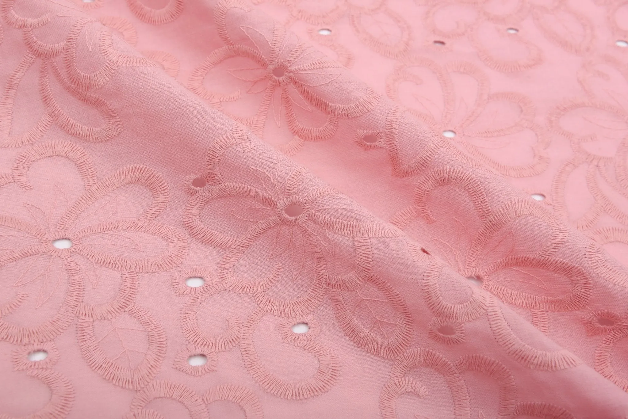 100 % Cotton Lawn Whispering Petals Eyelet Embroidery Fabric