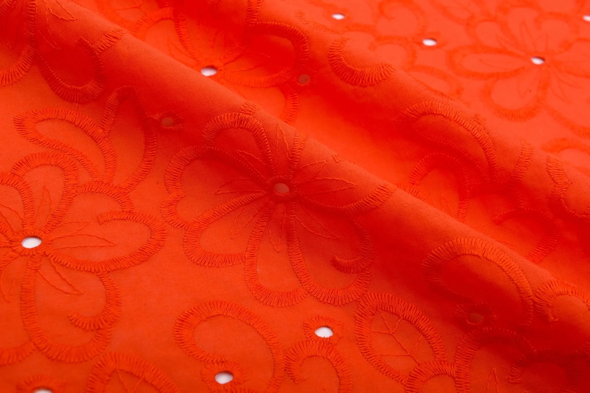 100 % Cotton Lawn Whispering Petals Eyelet Embroidery Fabric