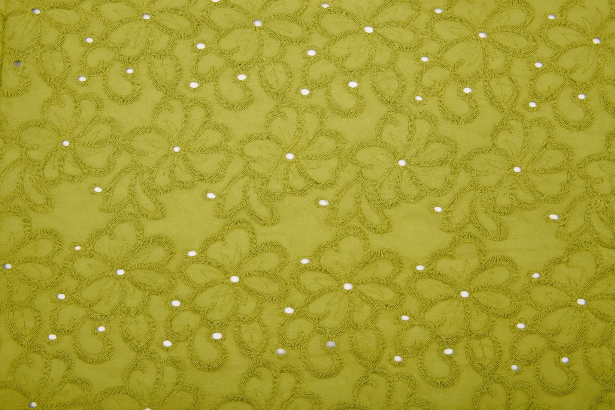 100 % Cotton Lawn Whispering Petals Eyelet Embroidery Fabric