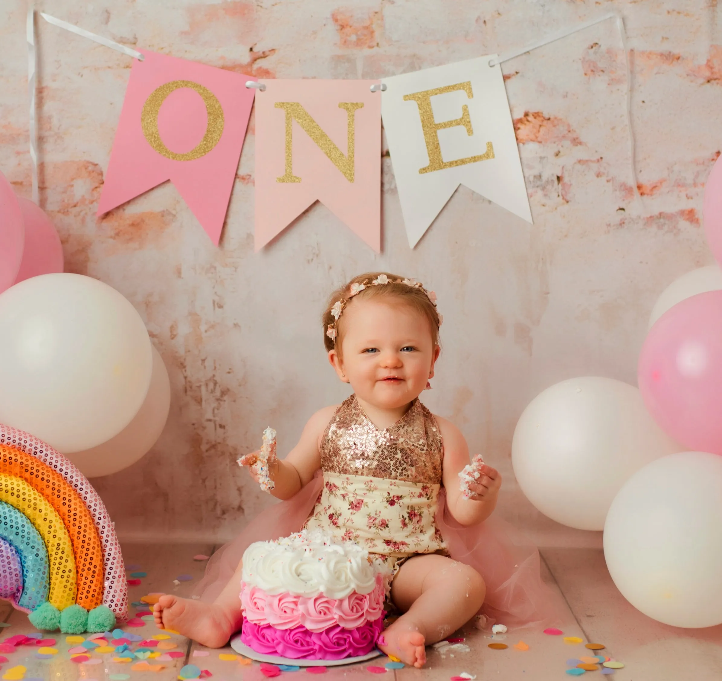 Abigail Cream Plum Peach Rose & Gold Floral Vintage Birthday Tutu Romper