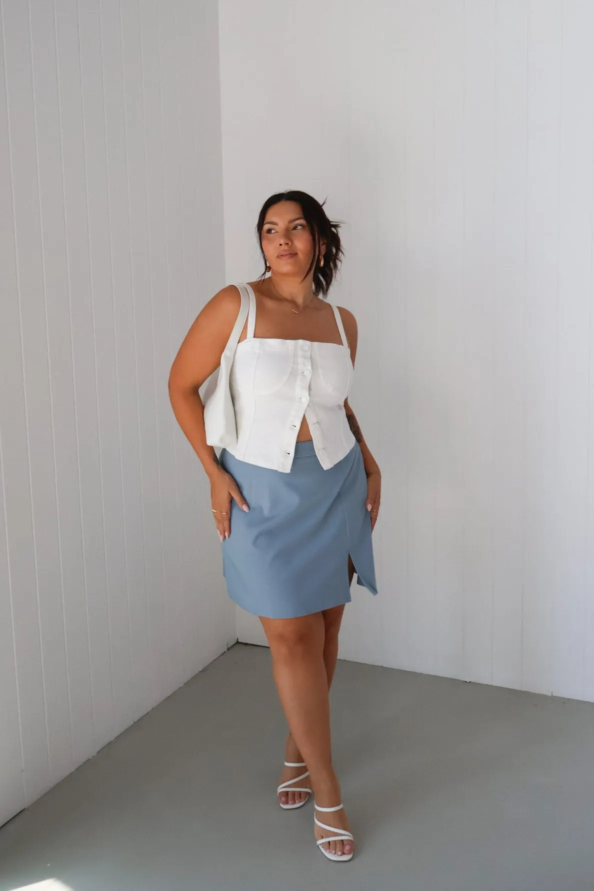 ANA SKIRT POWDER BLUE