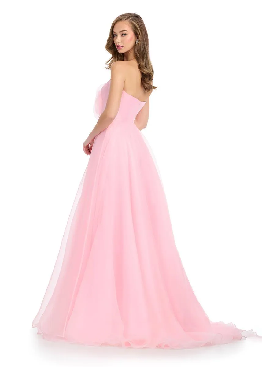 ASHLEYlauren Organza Buster Ball Gown 11913