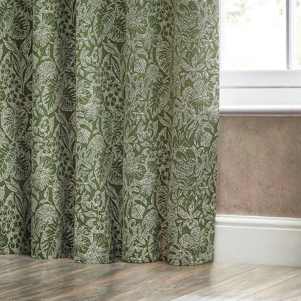 Bali Eyelet Curtains Olive