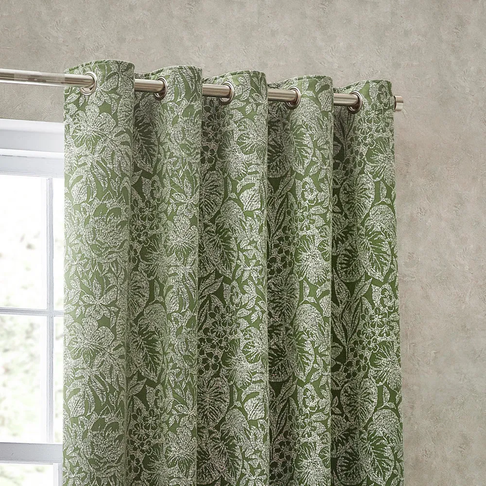 Bali Eyelet Curtains Olive