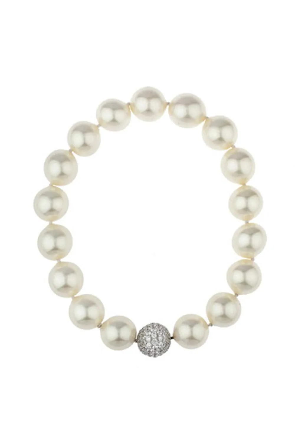 Ball Clasp Pearl Necklace