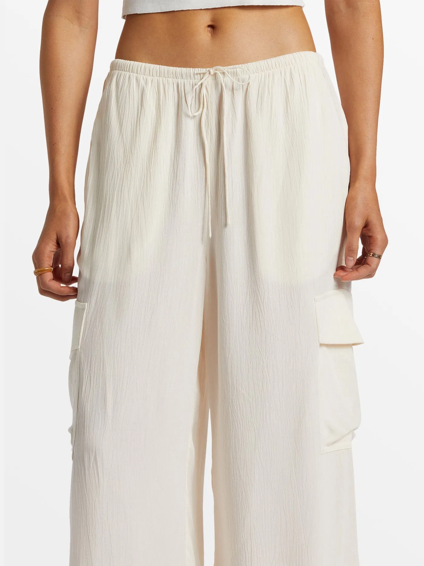 Beach Babe Cargo Elastic Pants