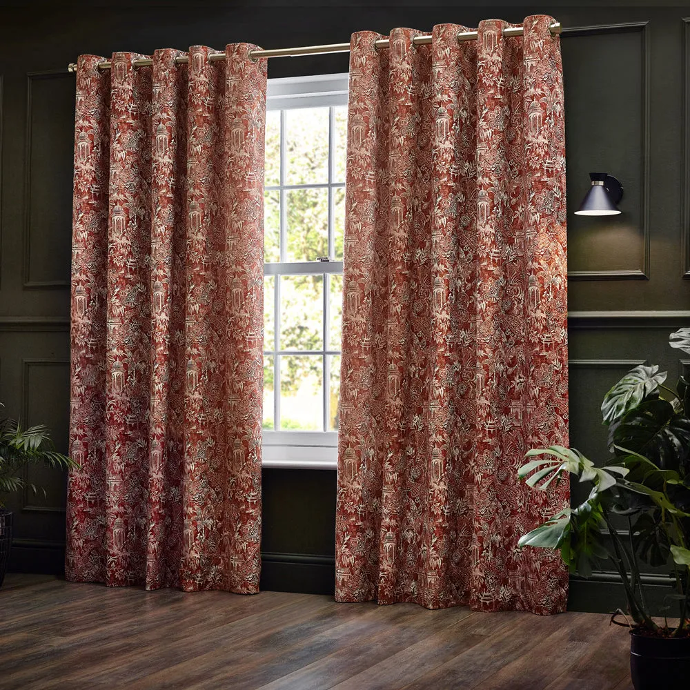 Bengal Eyelet Curtains Amber