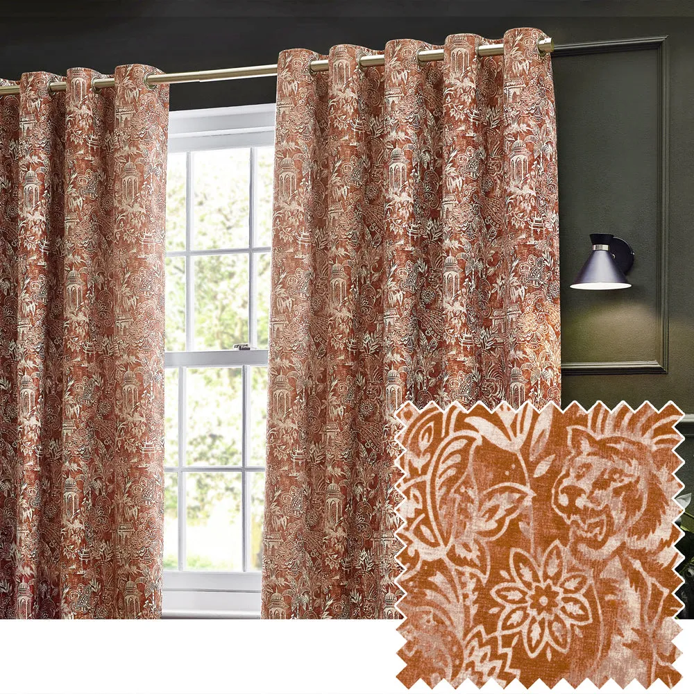 Bengal Eyelet Curtains Amber