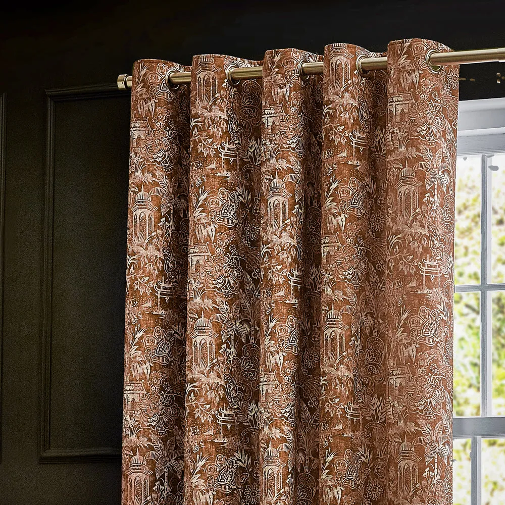 Bengal Eyelet Curtains Amber