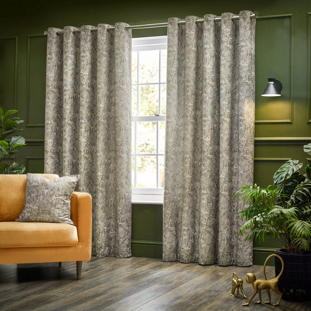 Bengal Eyelet Curtains Linen