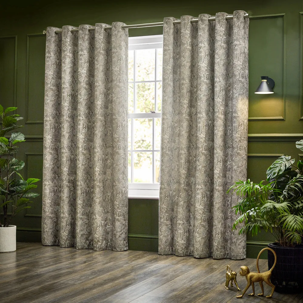 Bengal Eyelet Curtains Linen