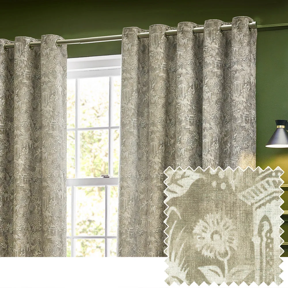 Bengal Eyelet Curtains Linen