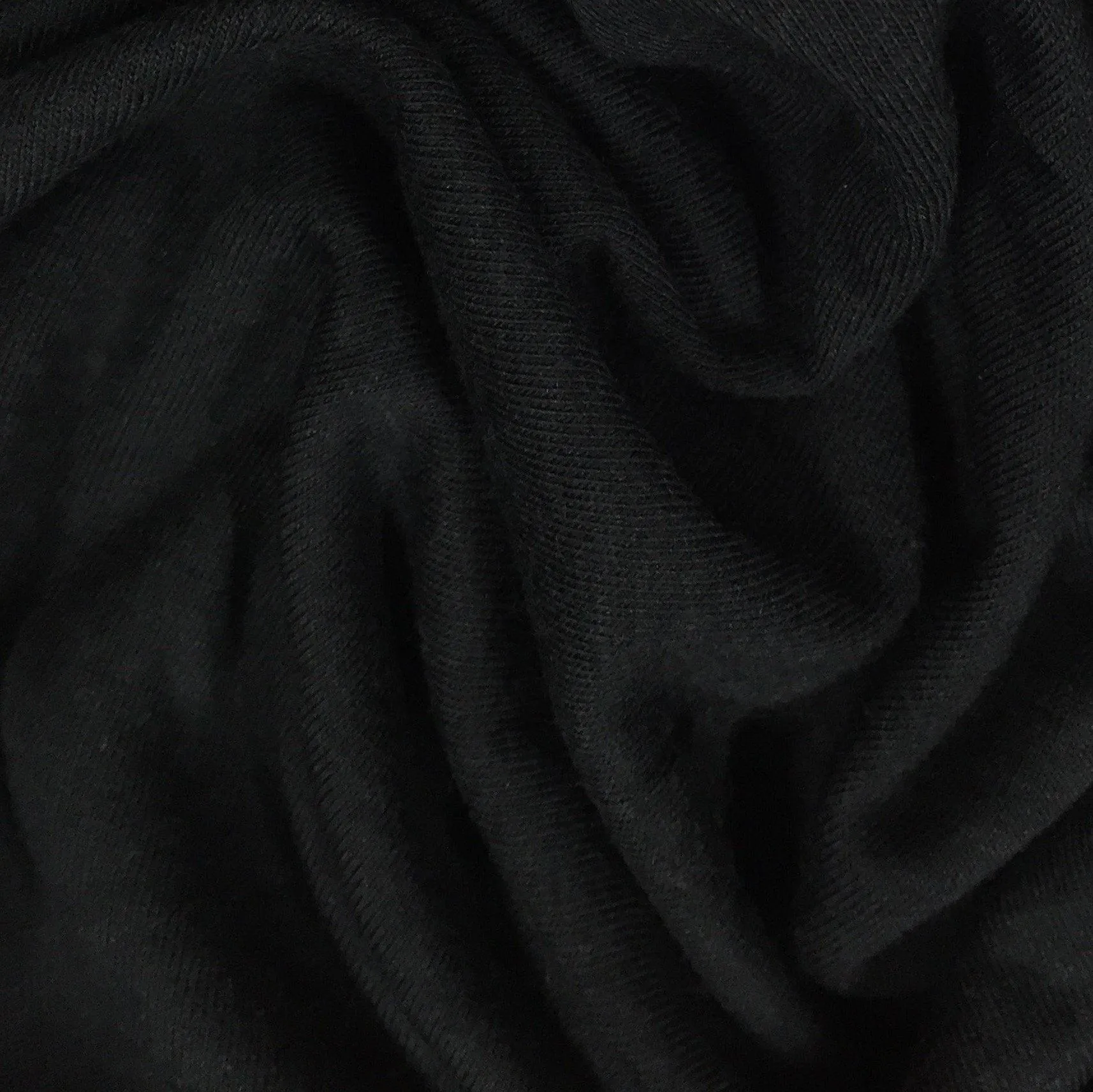 Black Bamboo/Cotton Jersey Fabric - 200 GSM