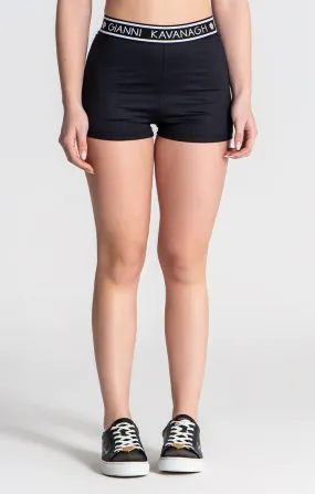 Black Elastic Shorts