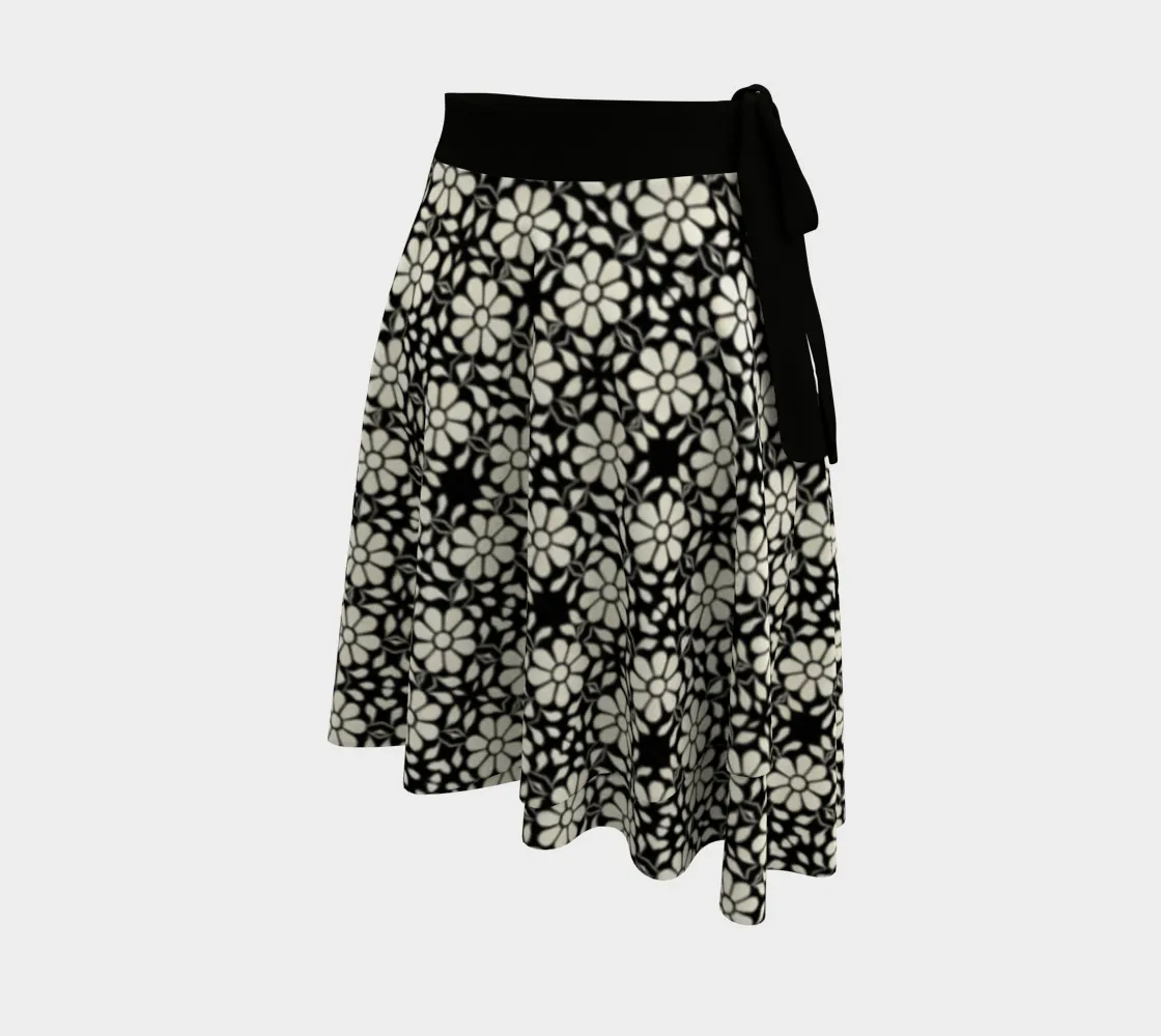 Camelbone White Flower Wrap Skirt