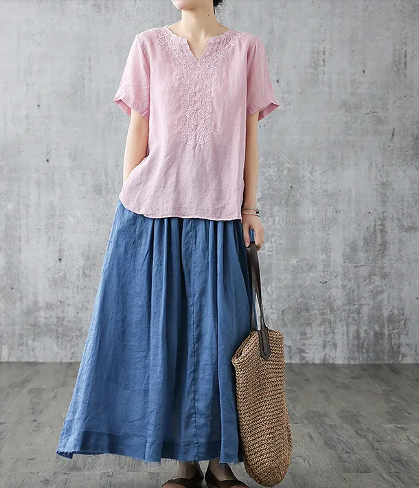 Casual Cotton linen loose fitting Women's Skirts  DZA2005103