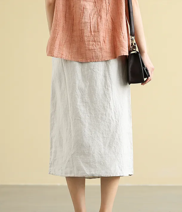 Casual linen loose fitting Women's Skirts  DZA2005107