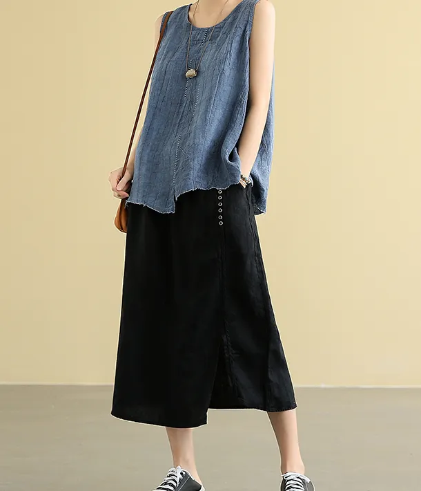 Casual linen loose fitting Women's Skirts  DZA2005107