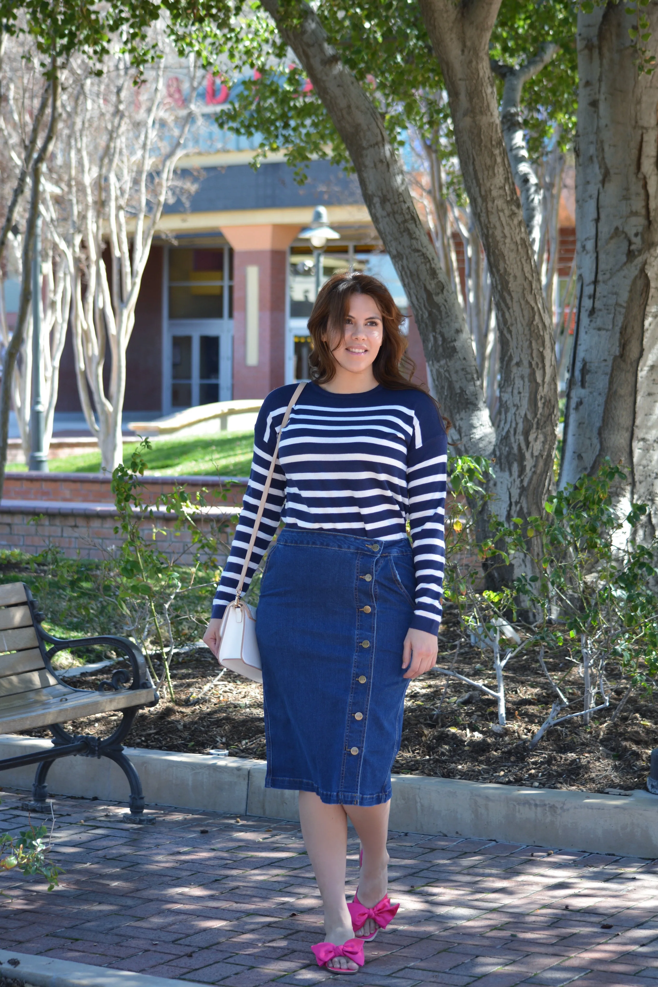 Chania Indigo Denim Buttoned Skirt (Skirt Society Exclusive)