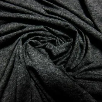 Charcoal Heather Bamboo/Spandex Jersey Fabric - 240 GSM