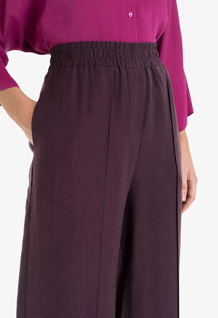 Choice Wide Leg Comfy Trouser Purple