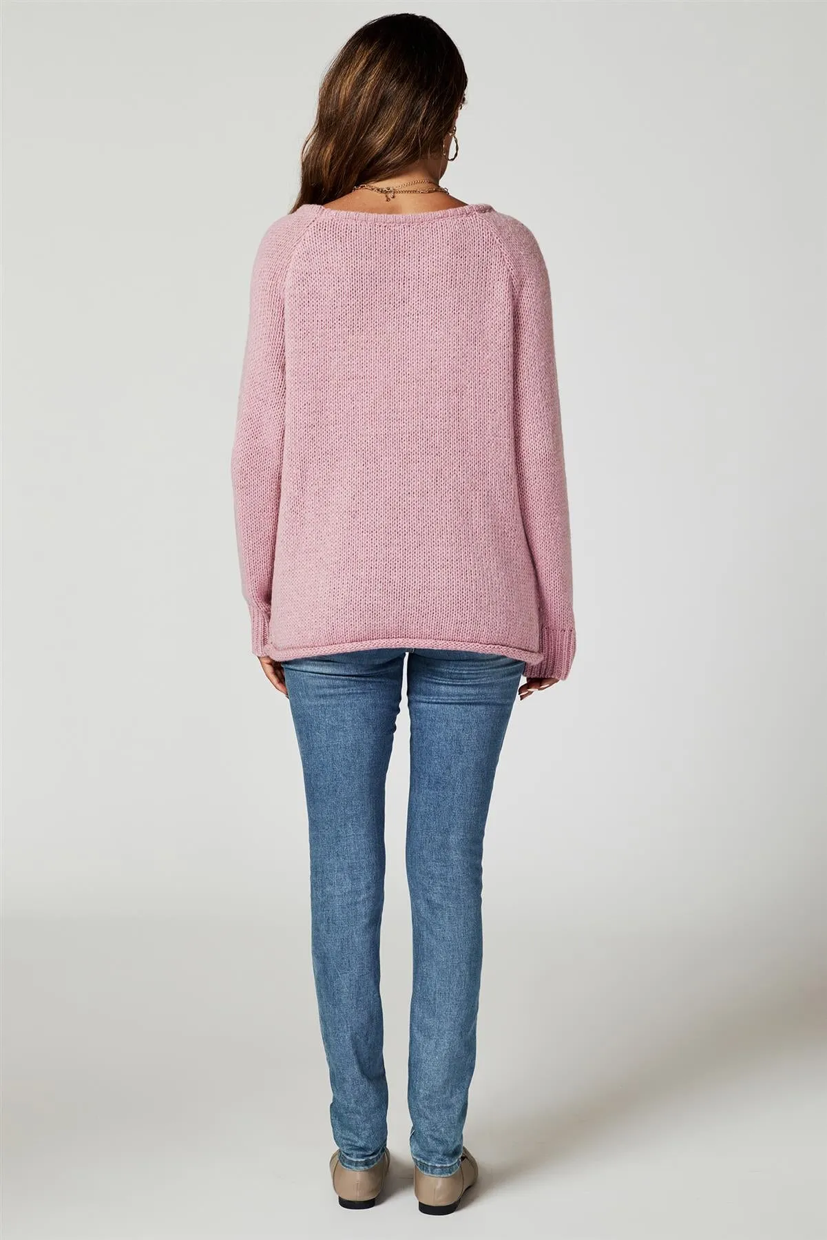 Comfy Jumper Top In Pink