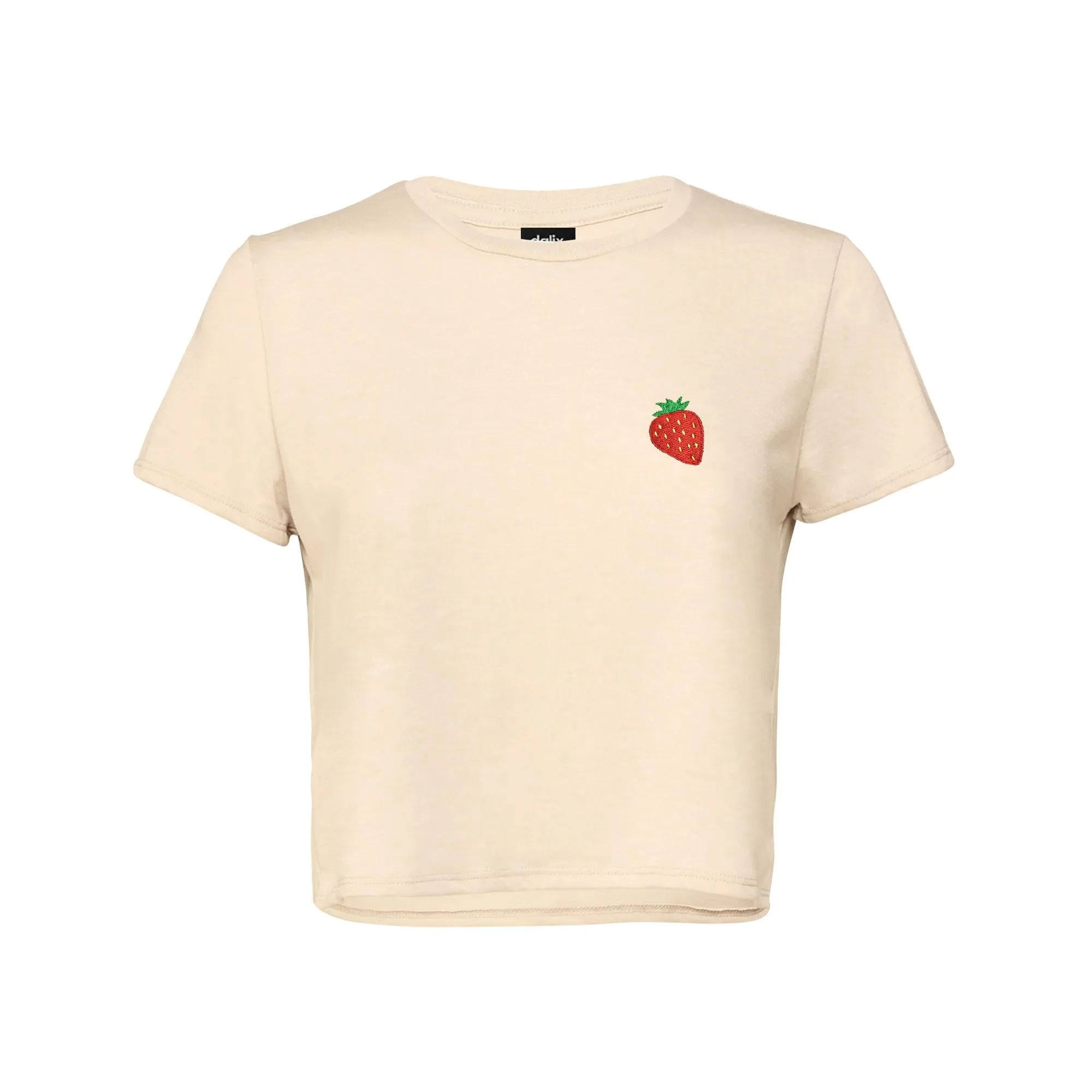 Dalix Strawberry Relaxed Cropped Tee