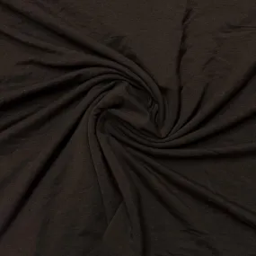 Dark Brown Bamboo/Spandex Jersey Fabric - 240 GSM, $11.35/yd, 15 yards