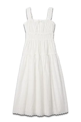 DÔEN Eyelet Midi Dress