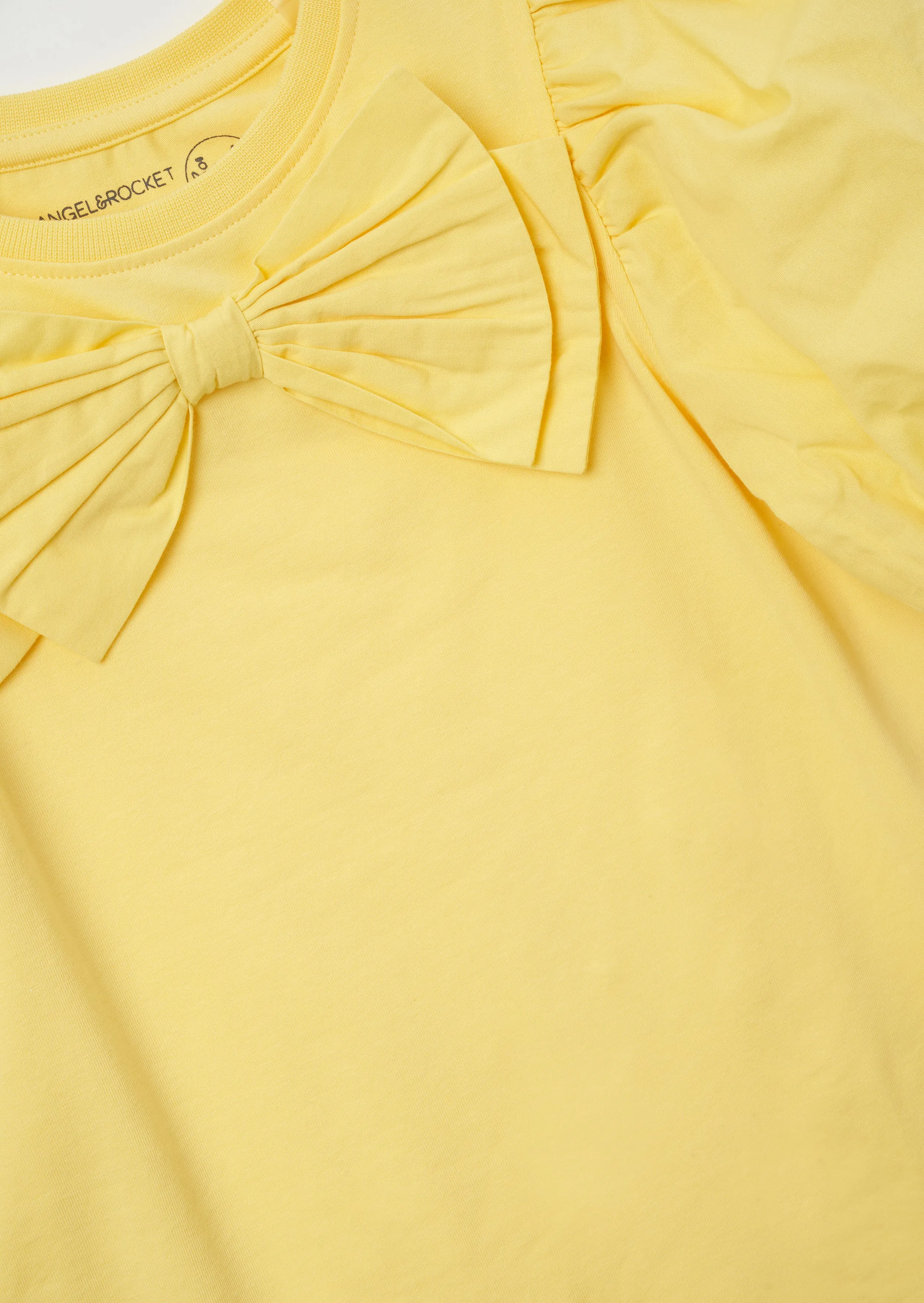 Eleri Yellow Bow Puff Sleeve Top