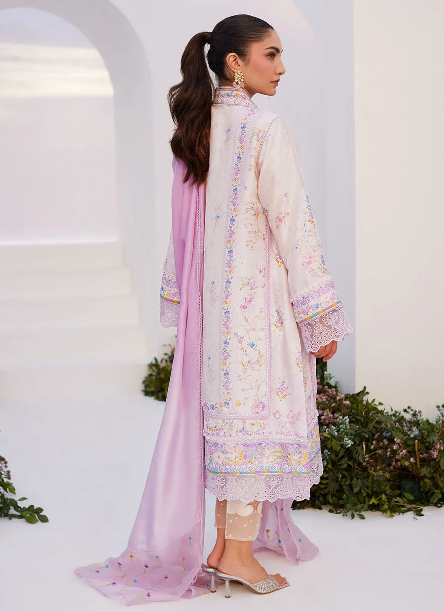 Farah Talib Aziz | Zaza Prints 24 | HEATHER LAVENDER SHIRT AND DUPATTA