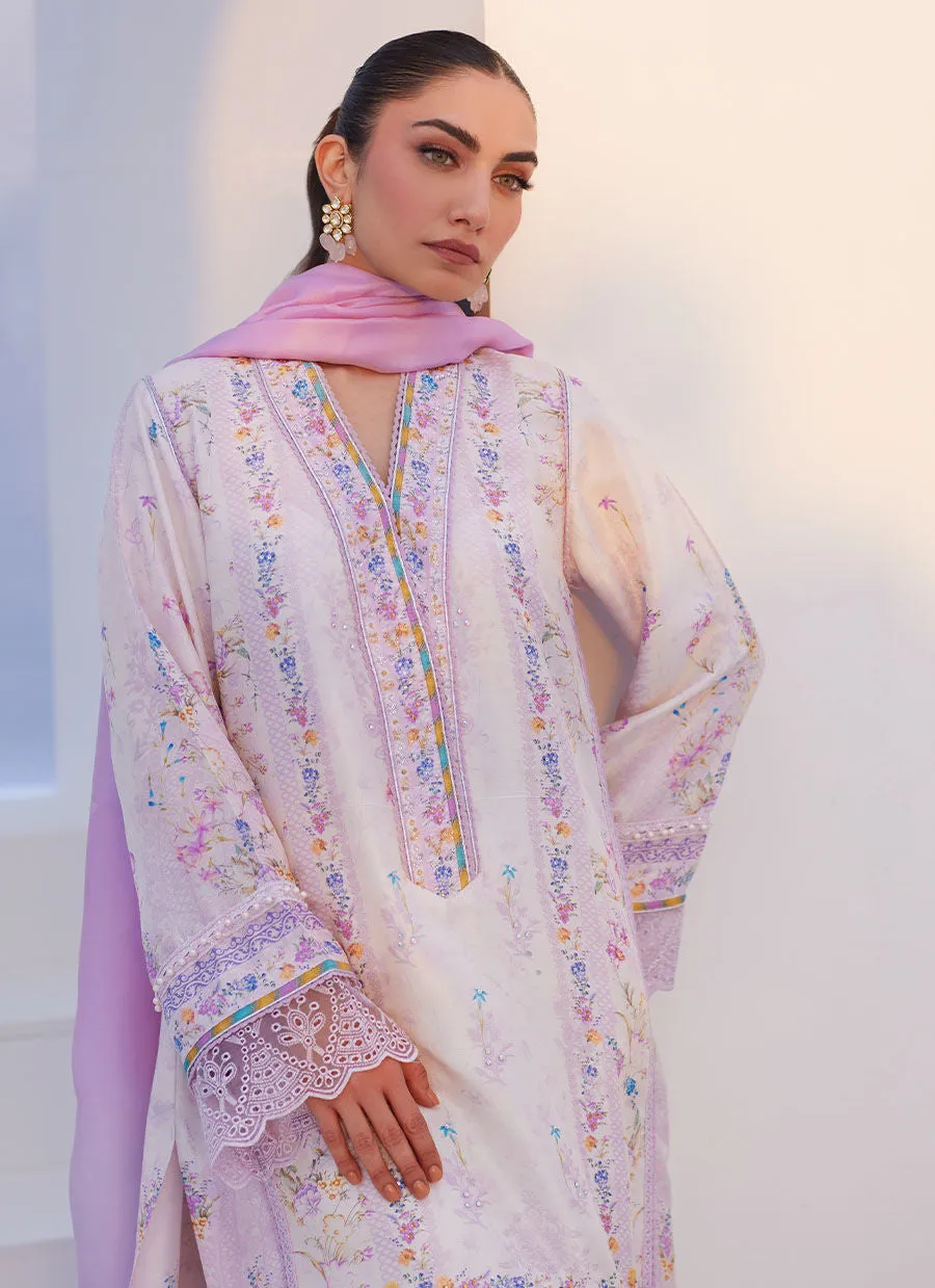 Farah Talib Aziz | Zaza Prints 24 | HEATHER LAVENDER SHIRT AND DUPATTA