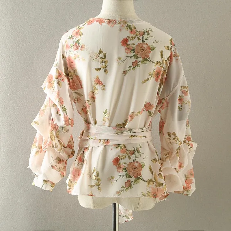 FLORAL DREAM WRAP TOP