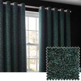 Galaxy Room Darkening Eyelet Curtains Emerald