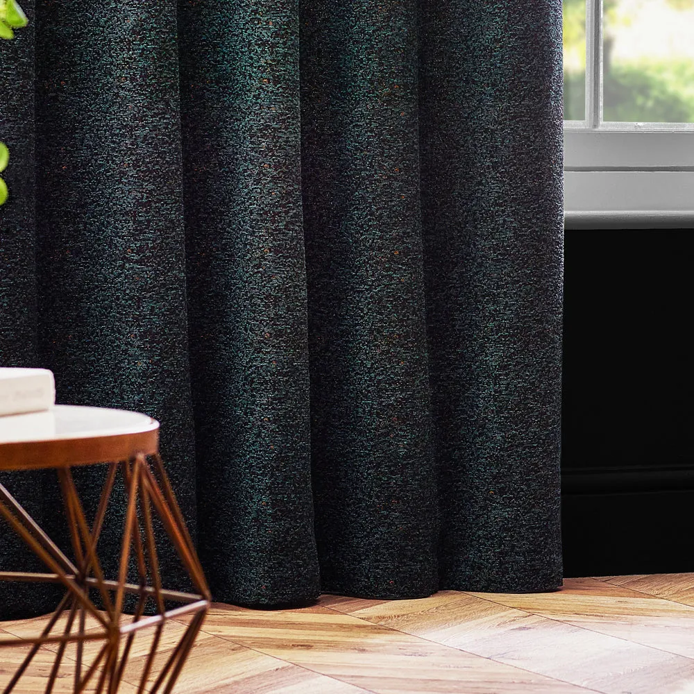 Galaxy Room Darkening Eyelet Curtains Emerald