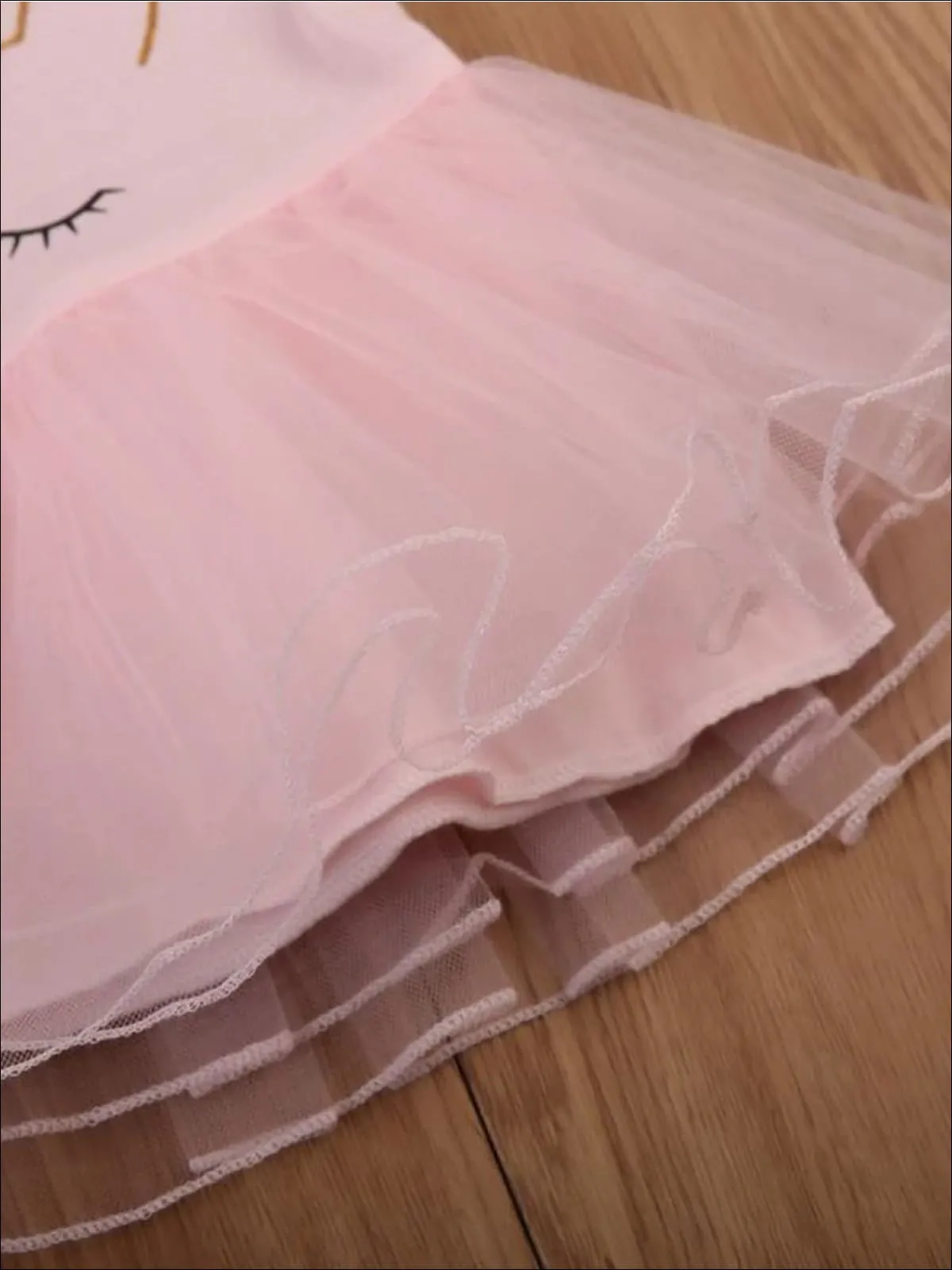 Girls Pink Unicorn Tutu Top