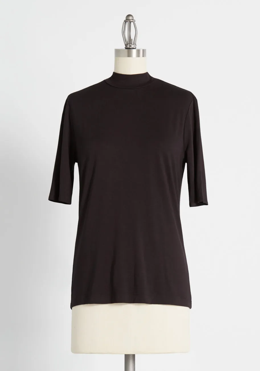 Ideal Ensemble Mock Neck Top