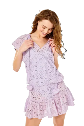 Joy Coverup-Eyelet-Pastel Lilac by Cartolina