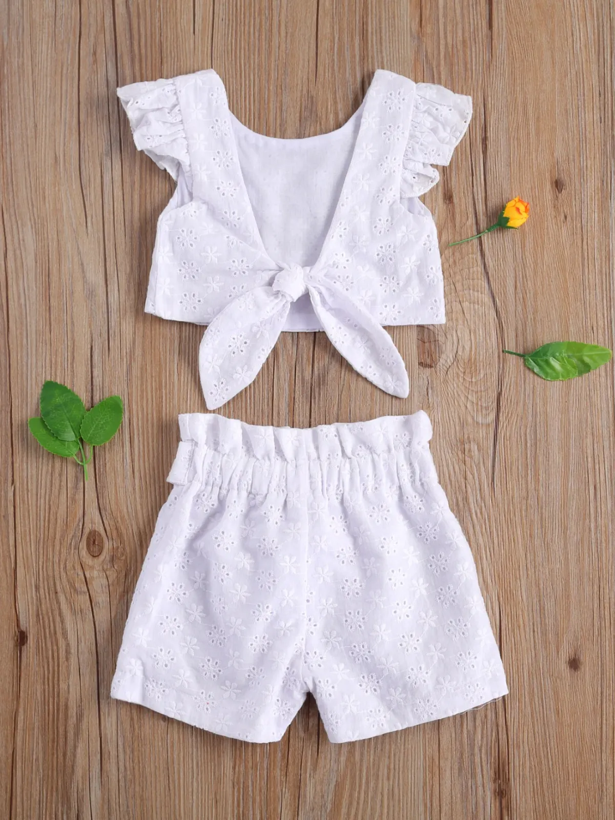 Joys Of Summer Eyelet Paperbag Short Set