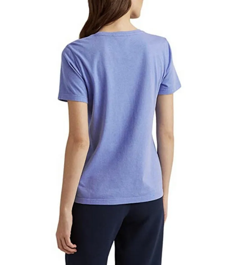 Lauren Ralph Lauren Eyelet Embroidery Soft Jersey Tee