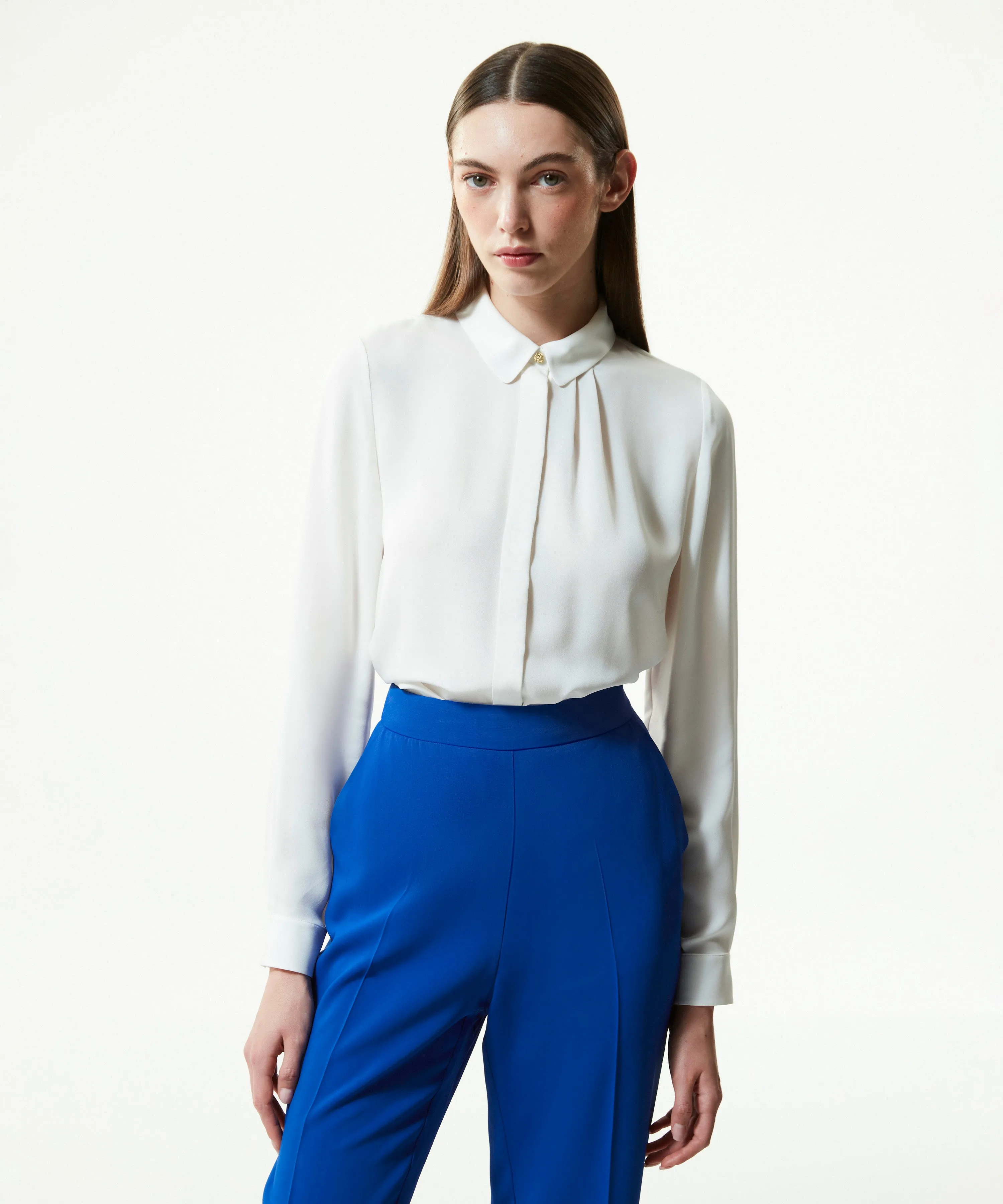 Machka Comfy Cut Silk Shirt Off White