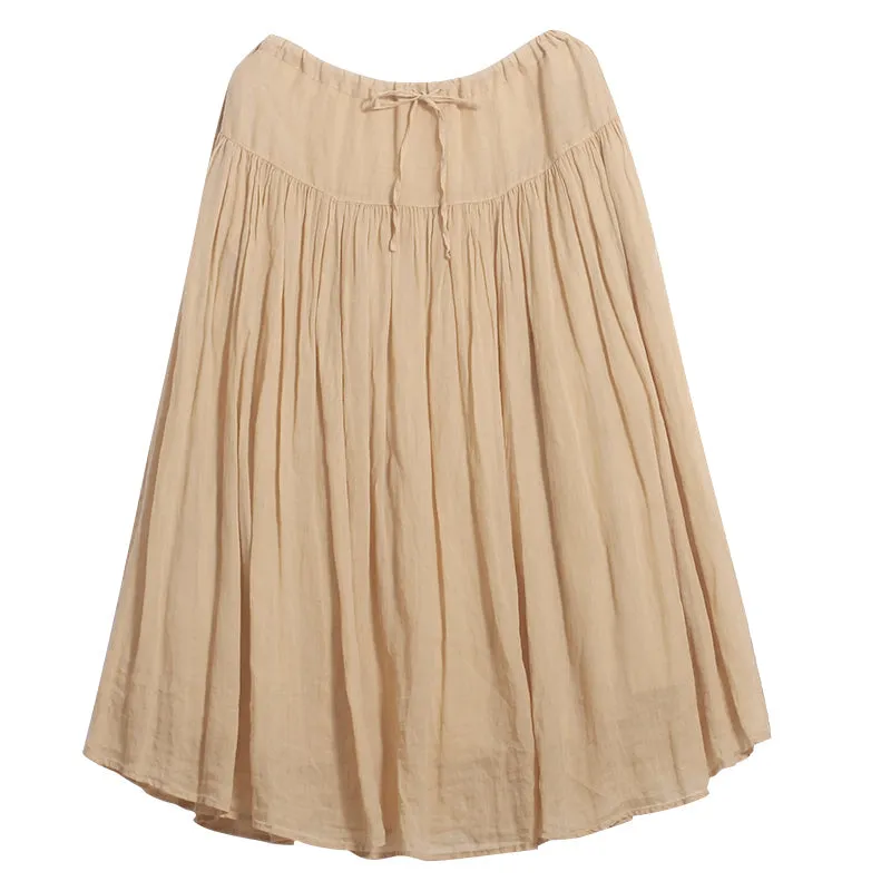 Maxi Women's Skirts Summer Linen Skirt 9804