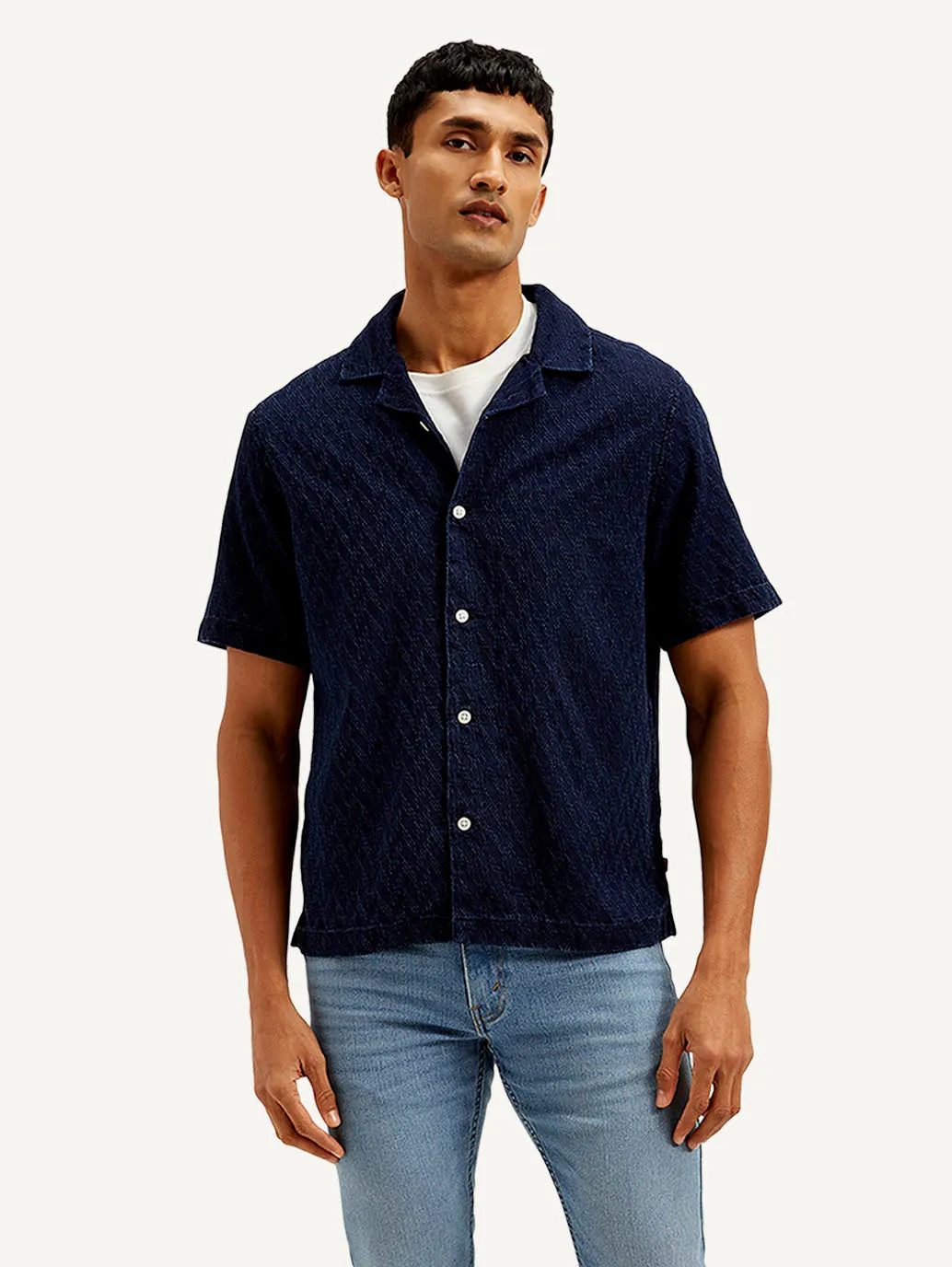 Men's Textured Relaxed Fit Shirt