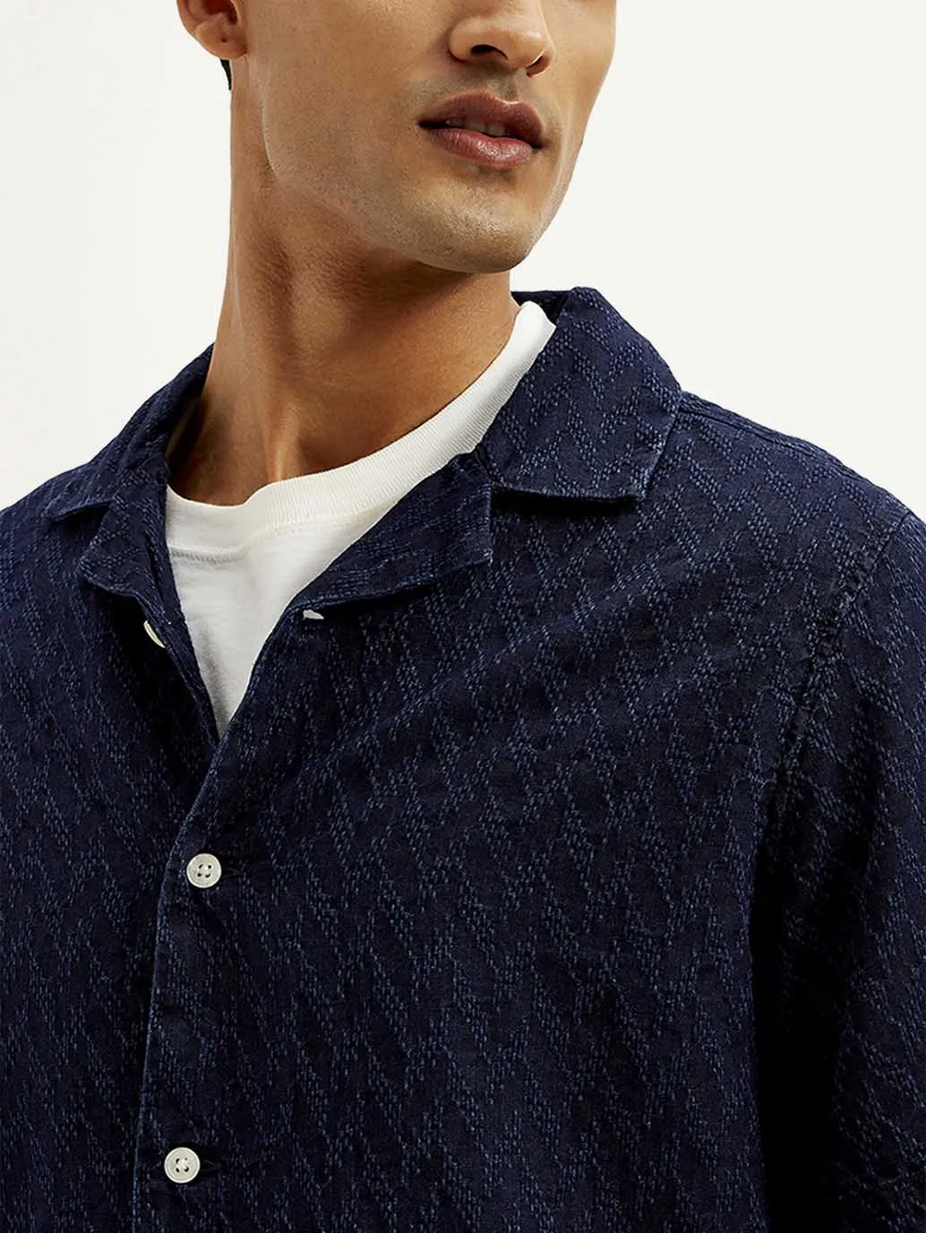 Men's Textured Relaxed Fit Shirt