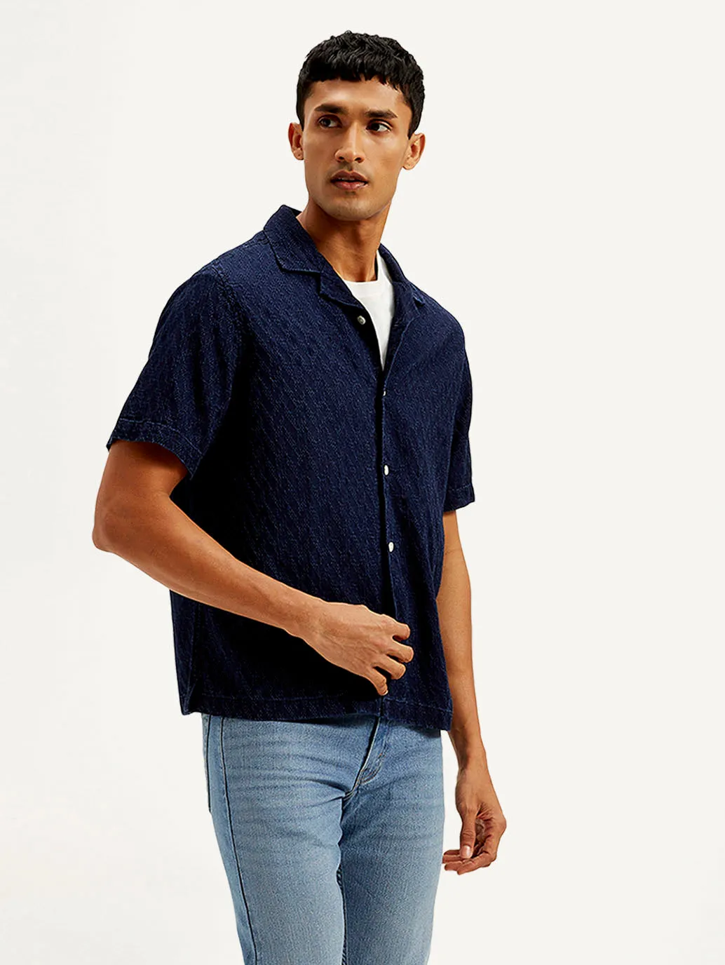 Men's Textured Relaxed Fit Shirt