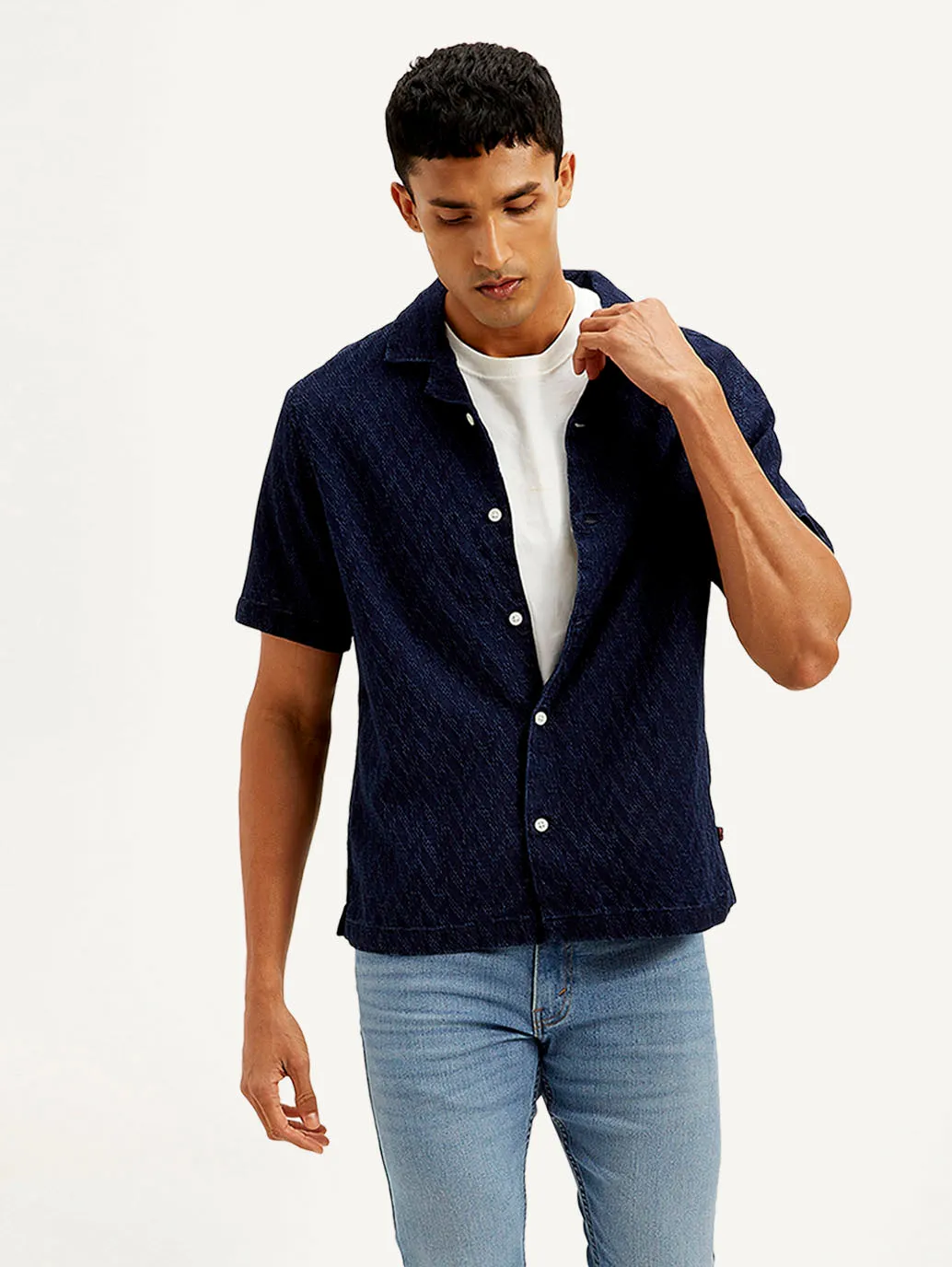 Men's Textured Relaxed Fit Shirt