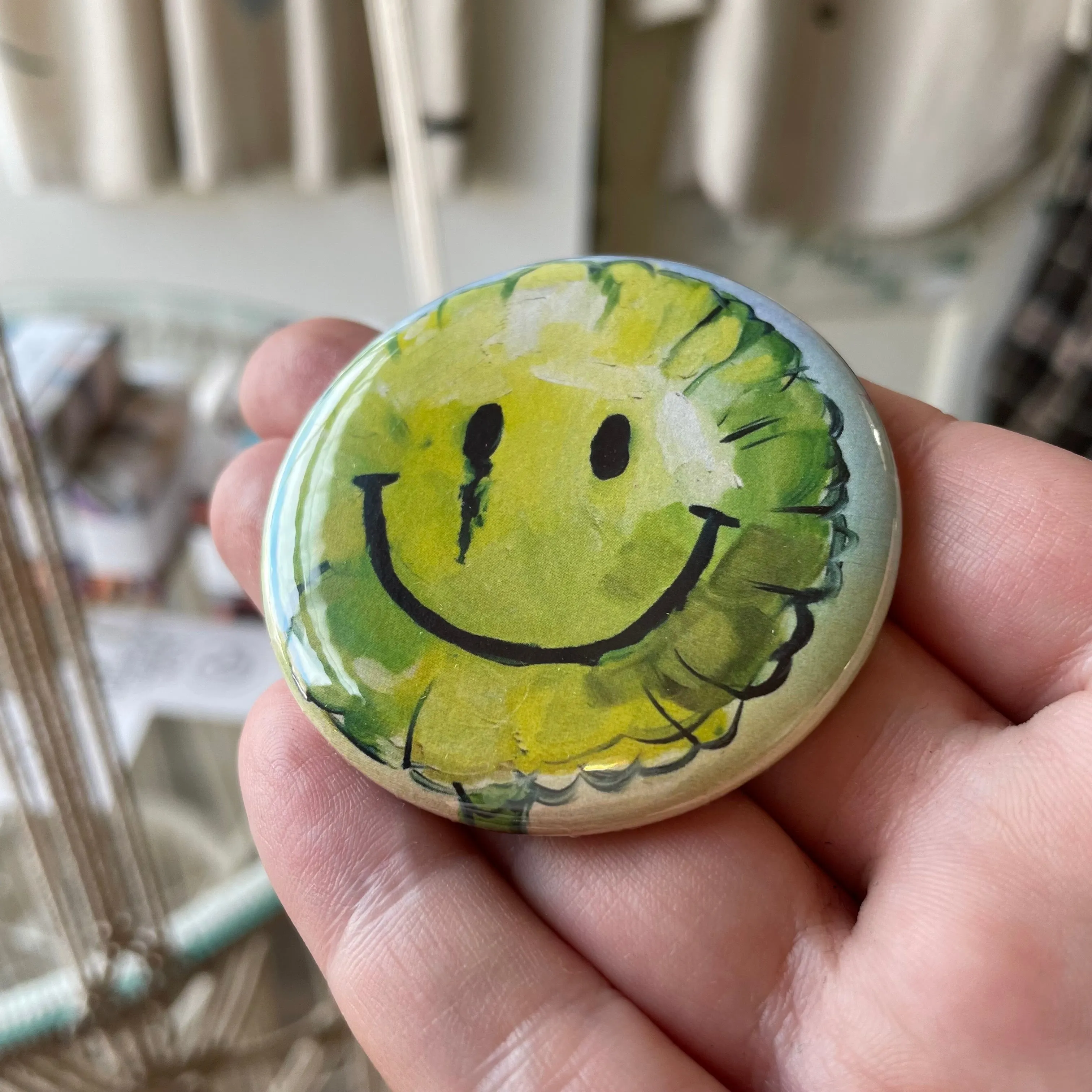 No Go Bed // Happy Face Pocket Mirror