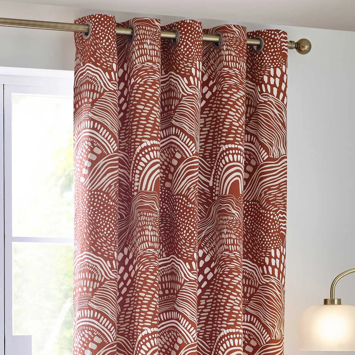 Nola Abstract Eyelet Curtains