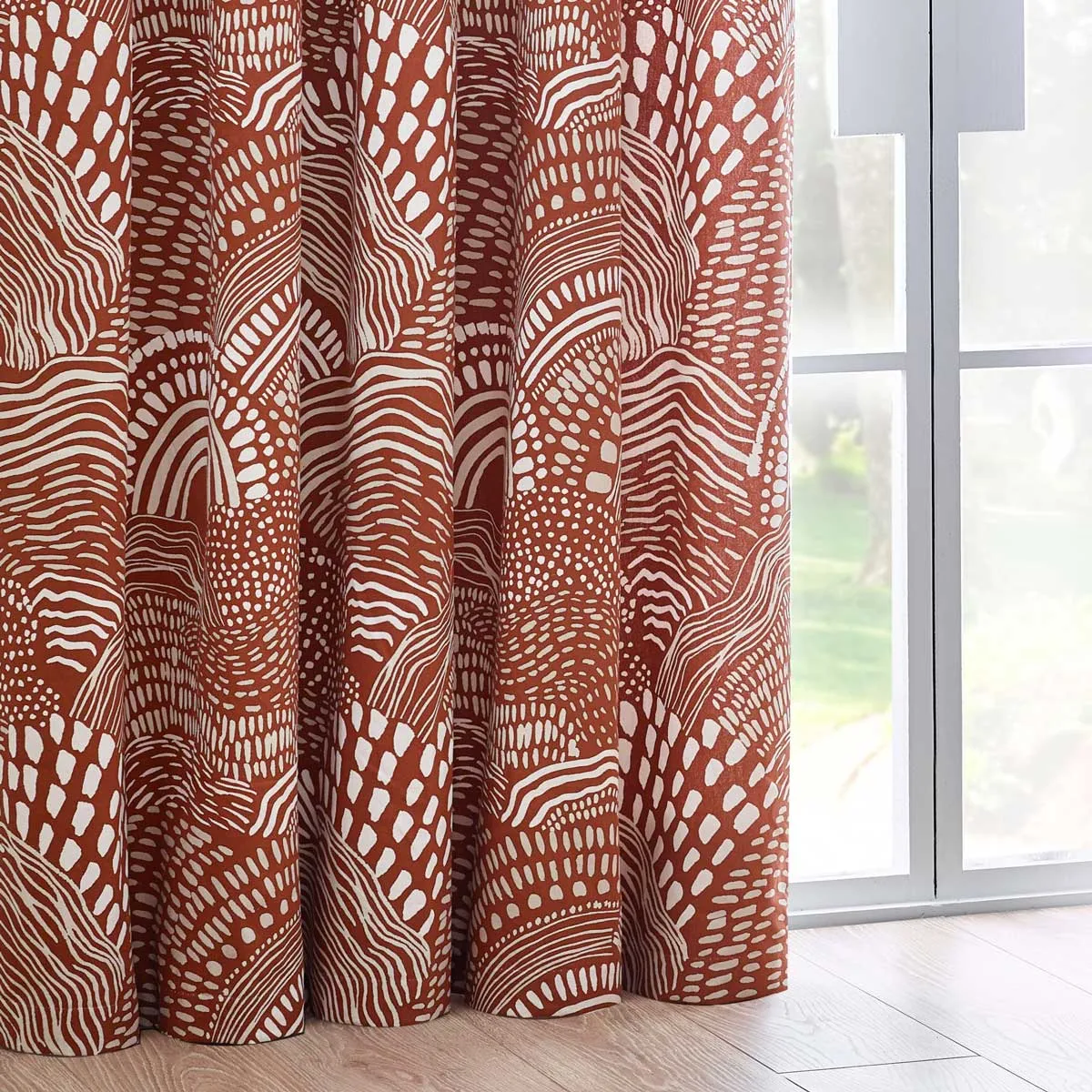 Nola Abstract Eyelet Curtains